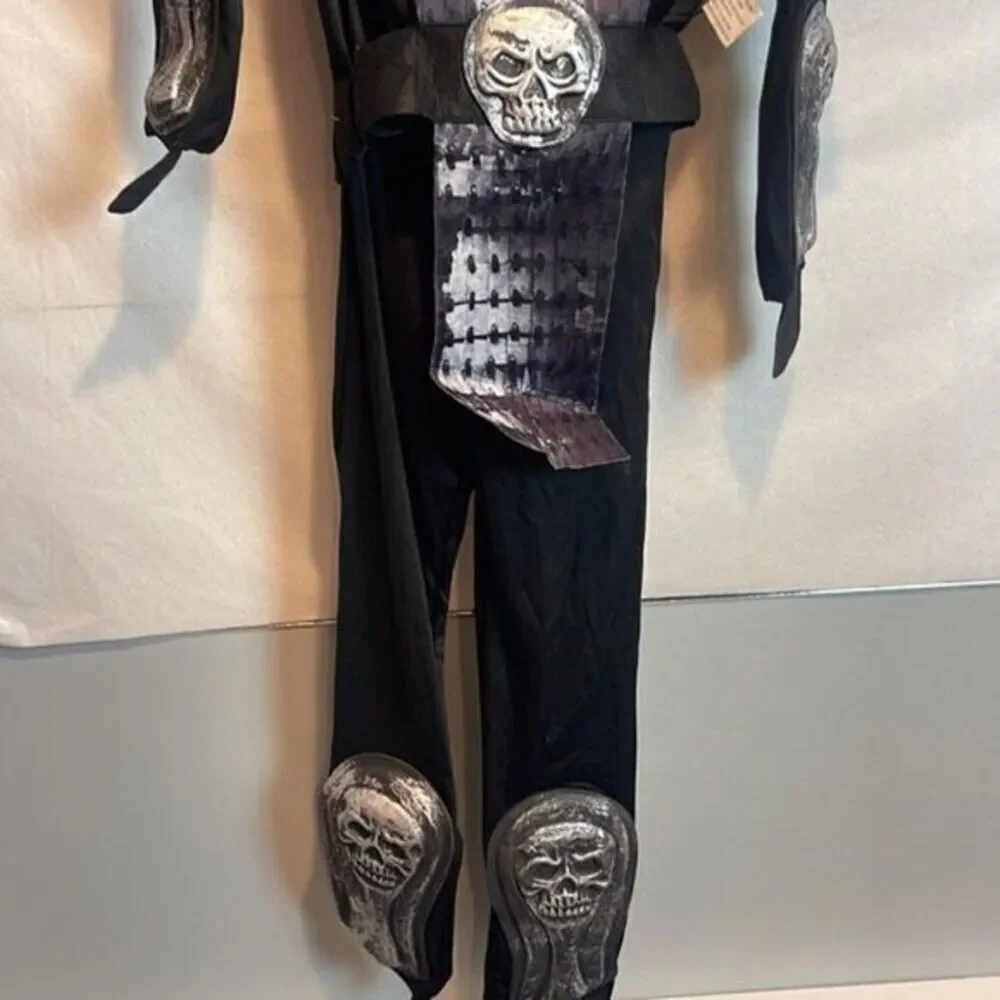 Light Up Iron Skull Ninja Halloween Costume Kids L 10-12‎